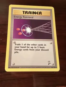 Energy Retrieval 110/130 Common Unlimited - Base Set 2 - NM Pokemon Card WOTC - Image 1