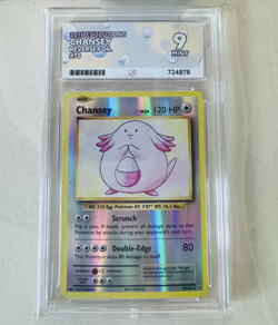 Chansey 70/108 Reverse Foil Pokemon 2016 Evolutions ACE Graded 9 Mint - Image 1