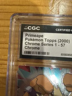 2000 Topps Chrome Holo Foil Tv Animation Pokemon #57 Primeape CGC 8.5 NM/MINT + - Image 2