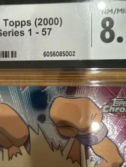 2000 Topps Chrome Holo Foil Tv Animation Pokemon #57 Primeape CGC 8.5 NM/MINT + - Image 3