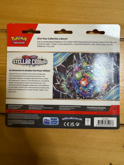 Pokemon Scarlet & Violet Stellar Crown Triple Pack Blister - New & Sealed - Image 2