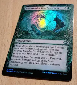 Mtg Magic: # FOIL # Wachsender Drachensturm, Encroaching Dragonstorm, DEUTSCH - Image 1