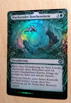 Mtg Magic: # FOIL # Wachsender Drachensturm, Encroaching Dragonstorm, DEUTSCH - Image 2