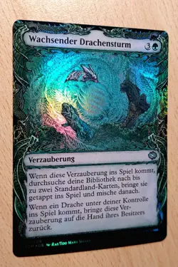 Mtg Magic: # FOIL # Wachsender Drachensturm, Encroaching Dragonstorm, DEUTSCH - Image 3