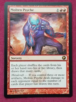 Magic The Gathering SCARS OF MIRRODIN MOLTEN PSYCHE red card MTG - Image 1
