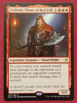 Magic The Gathering THRONE OF ELDRAINE TORBRAN THANE OF RED FELL red card MTG - Image 1