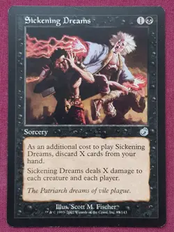 Magic The Gathering TORMENT SICKENING DREAMS black card MTG - Image 1