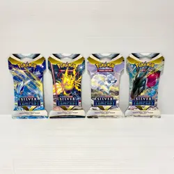 Silver Tempest 4x Sleeved Booster Blister Pack Art Set - Pokemon - Sealed - Image 1