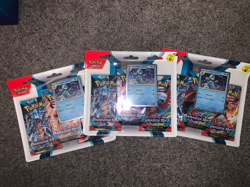 x3 boxes Pokemon TCG Paradox Rift Triple Pack Blister 3 Booster Packs & Promo - Image 1