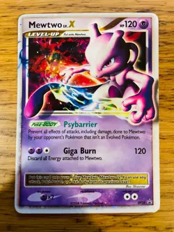 LP! Mewtwo LV.X DP28 Diamond & Pearl Black Star Promo Holo Pokemon Card! - Image 1