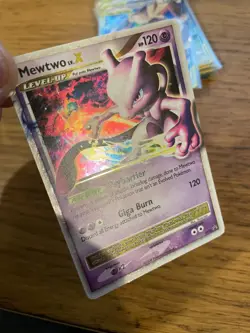 LP! Mewtwo LV.X DP28 Diamond & Pearl Black Star Promo Holo Pokemon Card! - Image 3