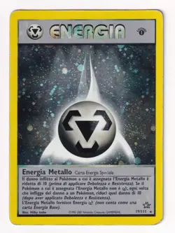 🍀Pokemon PRIMA EDIZIONE 19/111 Energia Metallo LIGHT PLAYED ITA Neo Genesis🍀 - Image 1