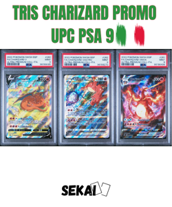 POKEMON TRIS CHARIZARD V CHARIZARD VMAX CHARIZARD VSTAR ULTRA PREMIUM PSA 9 ITA - Image 1