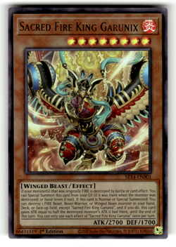 Sacred Fire King Garunix SR14-EN001 Ultra Rare Structure Deck: Fire Kings LP - Image 1