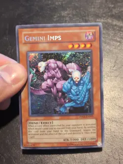 Yu-Gi-Oh! SECRET RARE CARD GEMINI IMPS x3 PP01-EN005 LP - Image 3