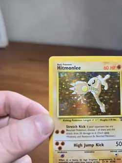 MP - Pokemon TCG Fossil Set Hitmonlee Holo Card 7/62 WoTC - Image 2