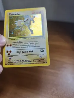 MP - Pokemon TCG Fossil Set Hitmonlee Holo Card 7/62 WoTC - Image 4