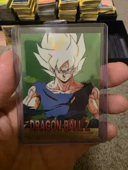 2000 Dragon Ball Z Holo Chrome Goku Purple Chase S-04 Card - Image 3
