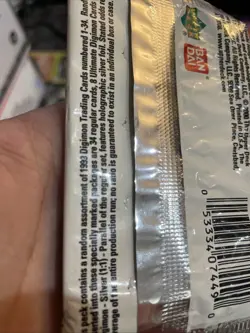 1999 Upper Deck Bandai Digimon Series 1 Trading Card Sealed Booster Pack x 1 - Image 3