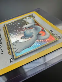 Lugia Neo Genesis Holo Card 9/111 Unlimited Rare, LP/NM Condition, Pokemon TCG - Image 4