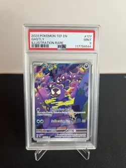 GASTLY #177 PSA 9 2024 POKEMON TEF EN-TEMPORAL FORCES ILLUSTRATION RARE - Image 1