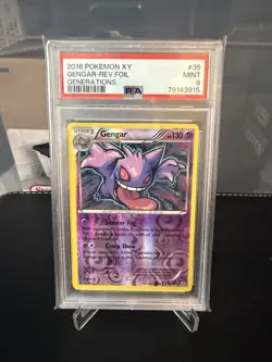 2016 Pokemon XY Generations #35 Gengar-Reverse Foil PSA 9 #2 - Image 1