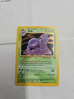 Pokemon TCG Muk 13/62 Fossil Set Holo Rare Unlimited 1999 WOTC LP - Image 1