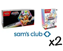 LOT OF 2: Pokemon Prismatic Evolutions Surprise Box + Booster Bundles SAM'S CLUB - Image 1