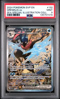 2024 POKEMON SVP EN-SV BLACK STAR PROMO #132 GRENINJA EX PSA 9 - Image 1