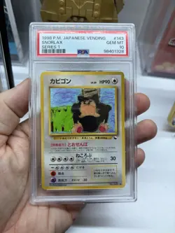 1998 Pokemon Japanese Vending Series 1 Snorlax #143 PSA 10 Incredibly Low Pop - Image 2