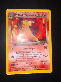 Pokemon Dark Typhlosion 10/105 Holo Neo Destiny Rare - Eng - PLAYED - Image 1