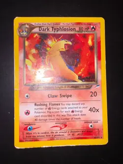 Pokemon Dark Typhlosion 10/105 Holo Neo Destiny Rare - Eng - PLAYED - Image 2