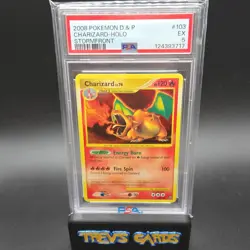 Pokemon Charizard Stormfront 103/100 Secret Rare Holo EX PSA 5 - Image 1