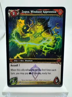 World of Warcraft TCG Foil Promo Wrathgate Zugna, Windseer Apprentice - Image 1