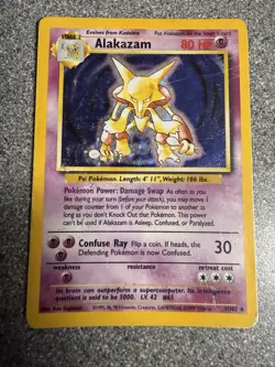 Pokemon Alakazam Holo Card Base set 1/102 HP - Image 1