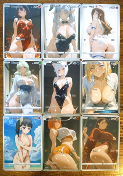 Beautiful Waifu 9 Card Lot - Anime Goddess Cards Wiz Frieren Megumin - Image 1