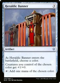 X 1 Heraldic Banner NM-M Throne of Eldraine 222 MTG Magic The Gathering - Image 1