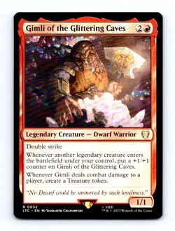 #32 2023 Tales of Middle-earth Commander LTC Gimli of the Glittering Caves Rare - Image 1