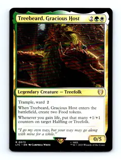 #73 2023 Tales of Middle-earth Commander LTC Treebeard, Gracious Host Rare - Image 1