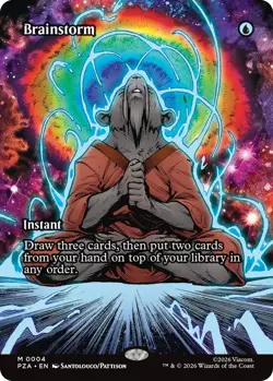 Brainstorm - Borderless Light Play, English Magic the Gathering MTG Teenage Muta - Image 1