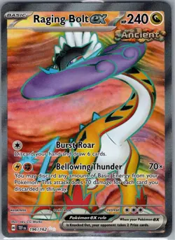 Raging Bolt ex 196/162 SV05: Temporal Forces - Pokemon Card - NM - Image 1