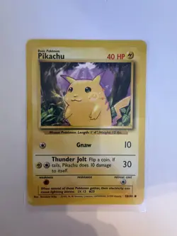 Pokemon TCG Pikachu Base Set 58/102 Regular Unlimited Common - Image 1