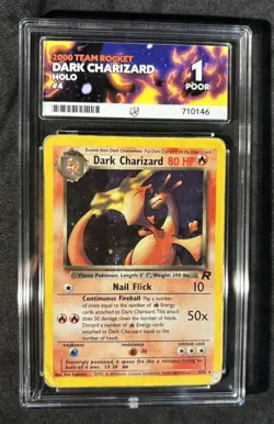 Pokemon TCG Dark Charizard 4/82 Vintage 2000 WOTC Team Rocket Holo Ace 1 - Image 1