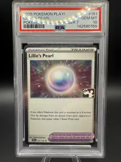 2025 POKEMON PLAY! POKEMON PRIZE PACK: SERIES 7 #151 LILLIE'S PEARL PSA 10 - Image 1