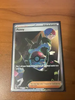 Pokemon TCG Penny Paldean Fates Trainer Holo Card 239/091 - Image 1