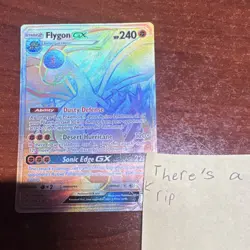 Pokemon Flygon GX Card Cosmic Eclipse 2019 256/236 Full Art Holo Rare HP240 Dra… - Image 2
