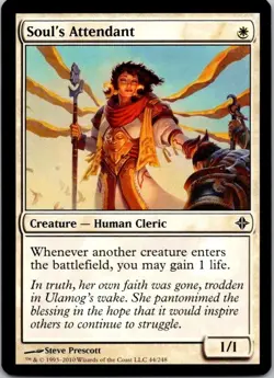 Mtg Magic The Gathering Soul's Attendant Rise of the Eldrazi See Scan B - Image 1
