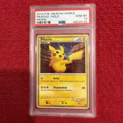 Pokemon Pikachu World Collection 2010 Holo Promo PSA 10 - Image 1