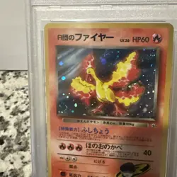 Pokemon TCG 1998 Japanese Gym Rocket's Moltres 146 Holo Rare PSA 9 SWIRL - Image 3