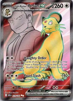 Pokemon TCG Team Rockets Persian EX Full Art 219/182 Destined Rivals Ultra Rare - Image 1